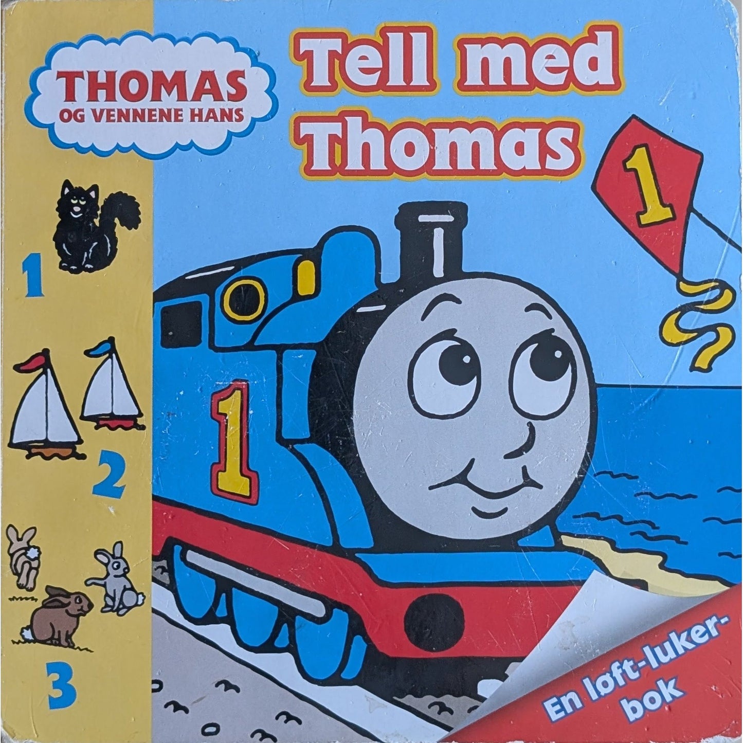 Thomas: Tell med Thomas. Klaffebok. Brukte bøker om lokomotivet Thomas