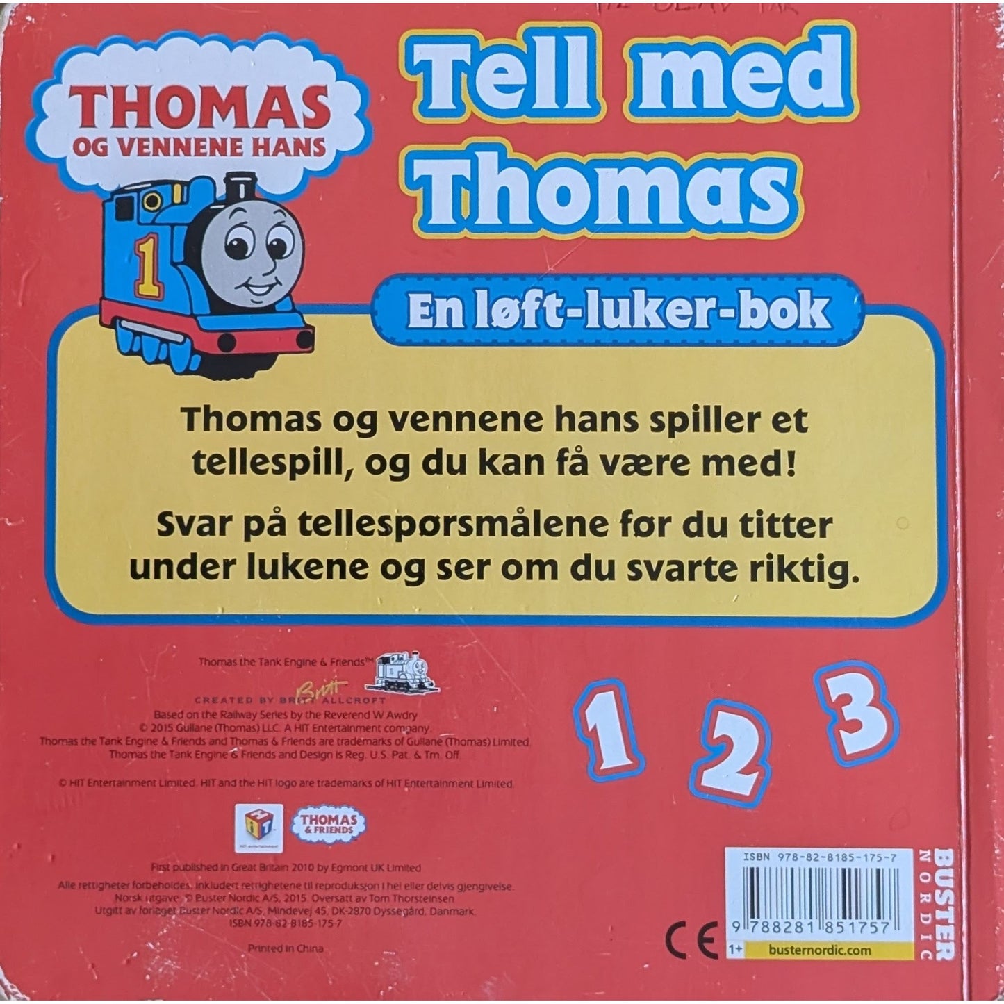 Thomas: Tell med Thomas. Klaffebok. Brukte bøker om lokomotivet Thomas