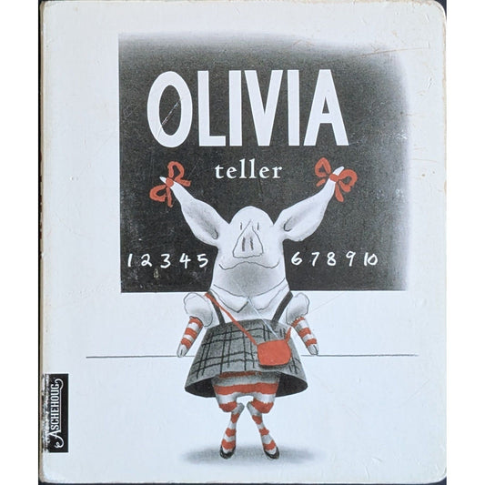 Olivia teller - Brukte bøker av Ian Falconer. Kartonert pekebok