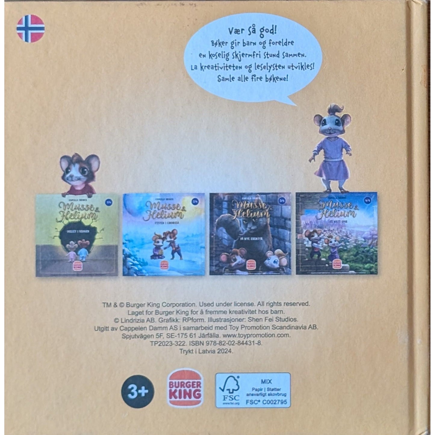 Musse & Helium På nye eventyr, brukte bøker av Camilla Brinck