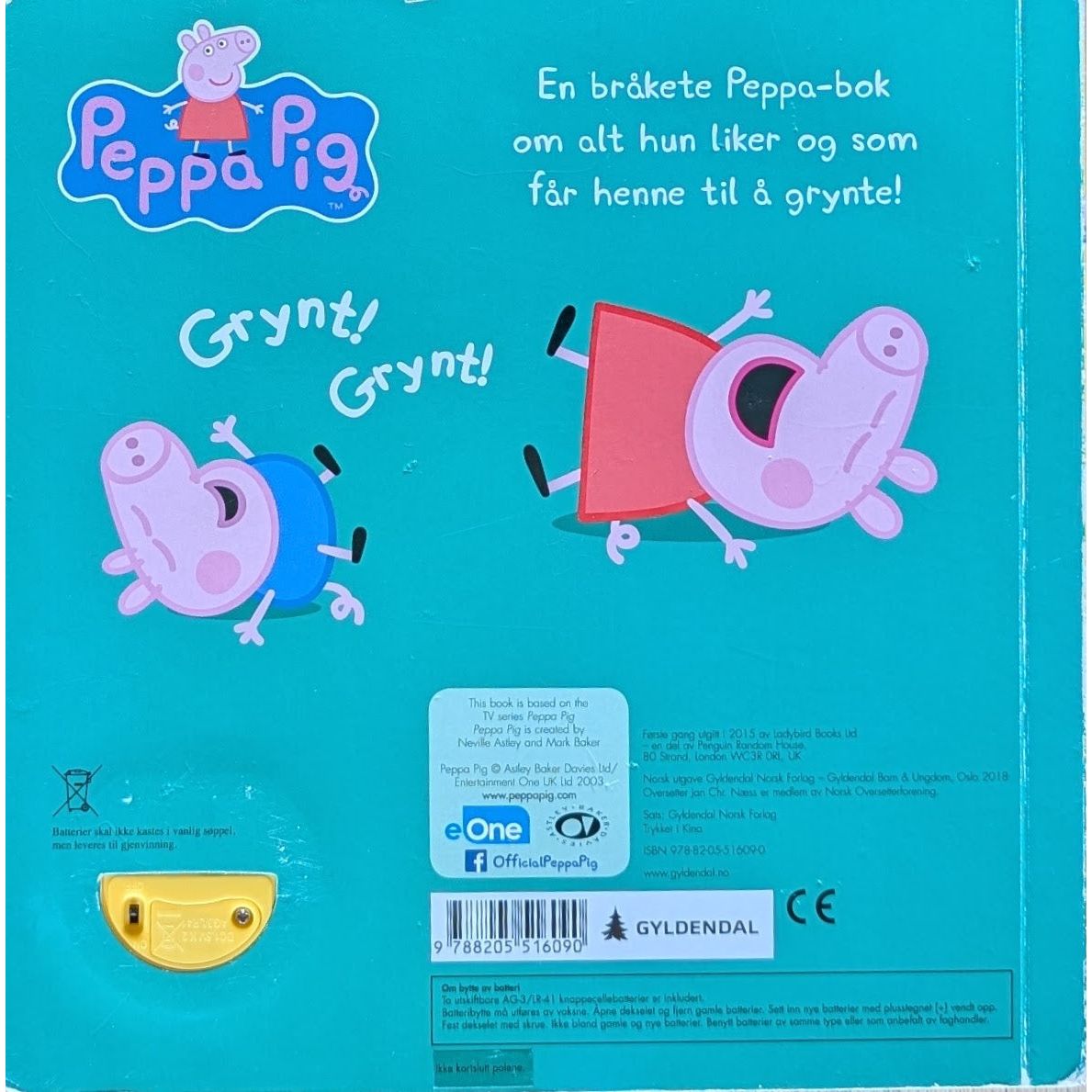 Peppa Pig - Grynt! Grynt! brukte bøker med lyd om Peppa Pig