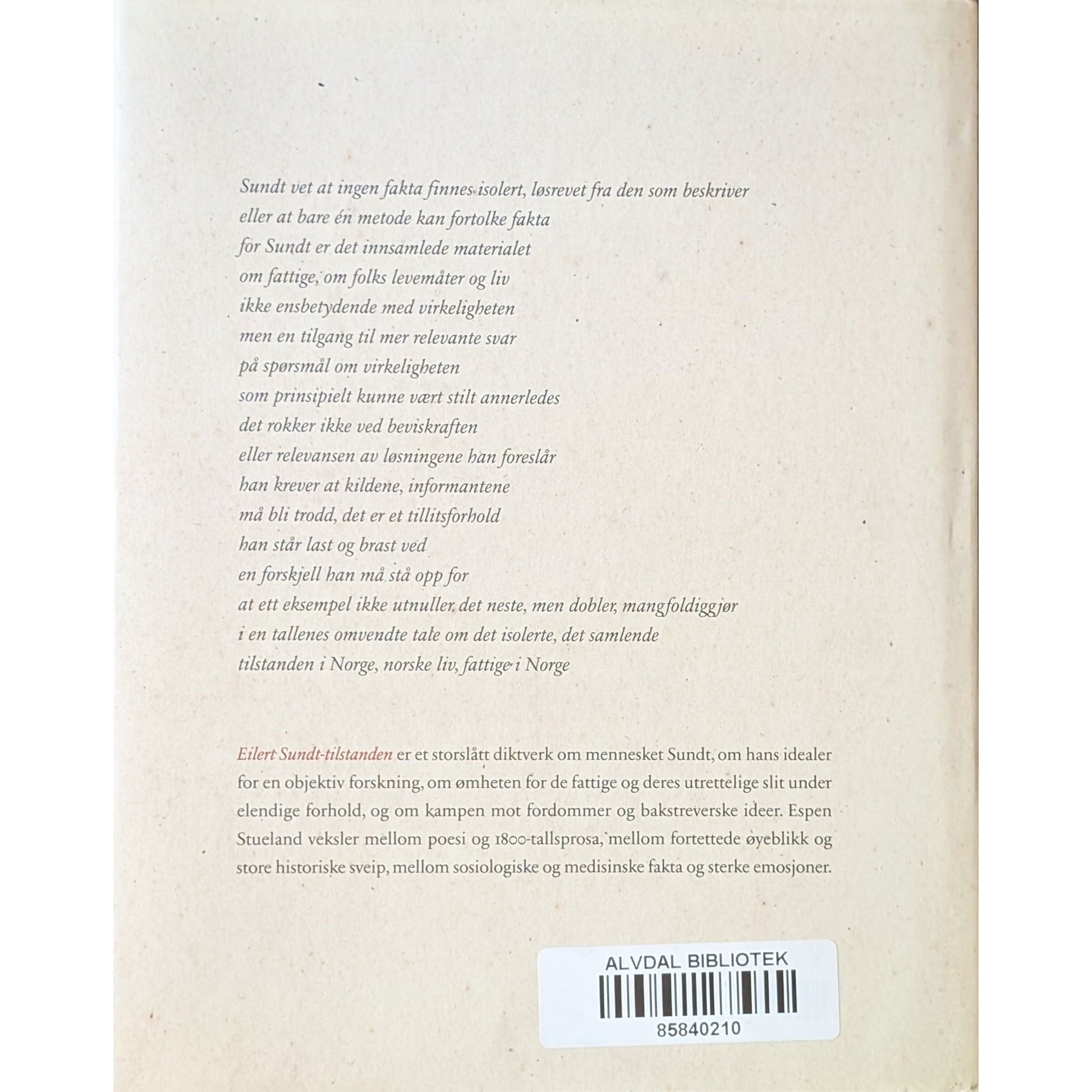 Eilert Sundt-tilstanden. Brukte bøker av Espen Stueland. Inventaret bokhandel
