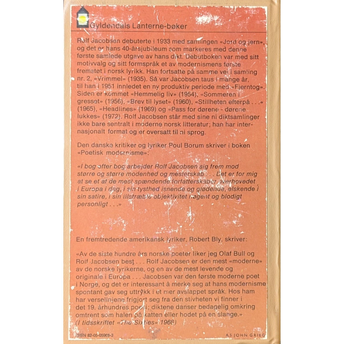 Samlede dikt. Brukte bøker av Rolf Jacobsen. Inventaret bokhandel