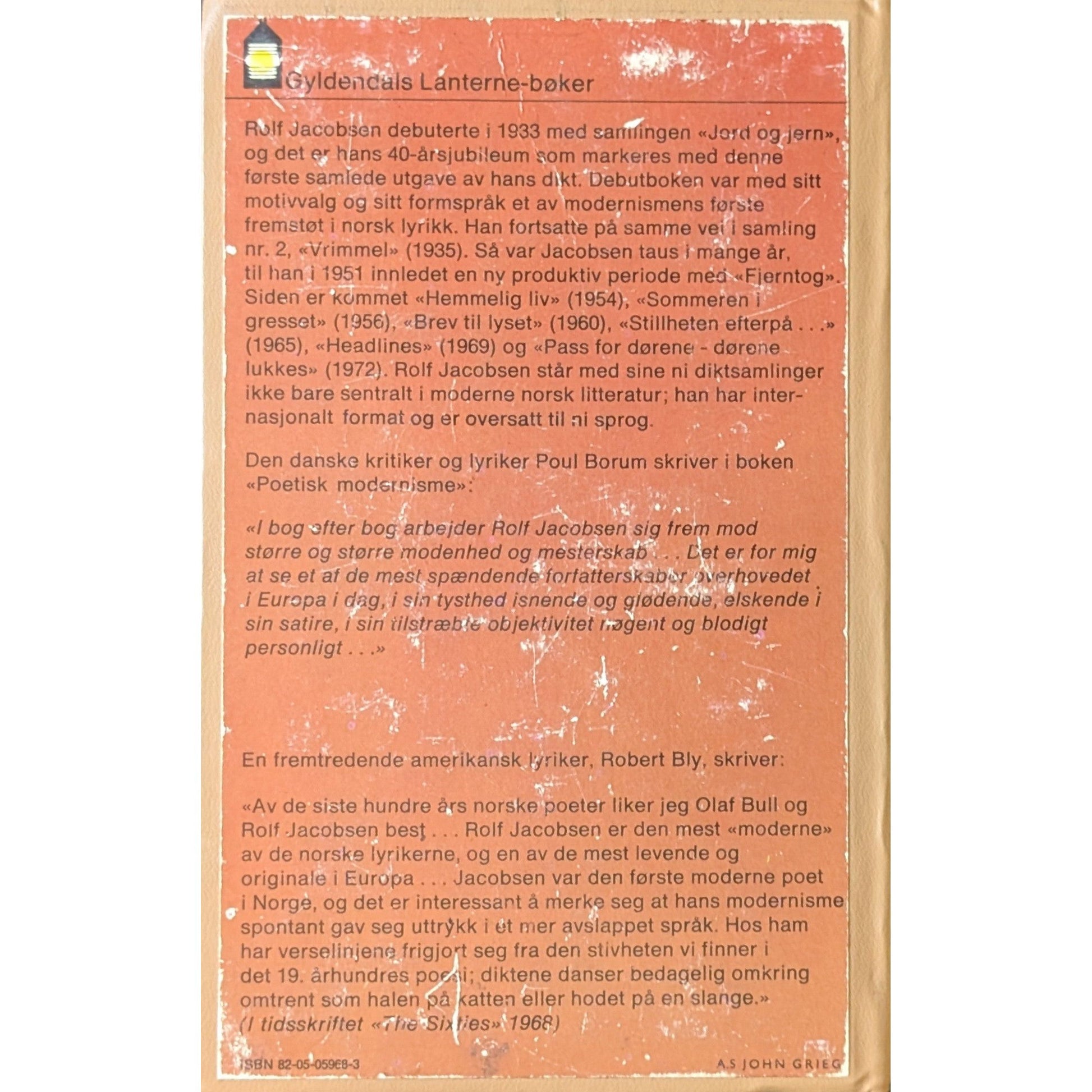 Samlede dikt. Brukte bøker av Rolf Jacobsen. Inventaret bokhandel