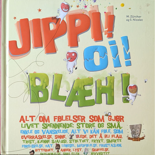 Jippi! Oi! Blæh! Brukte bøker om følelser. Popup-bok. Inventaret bokhandel