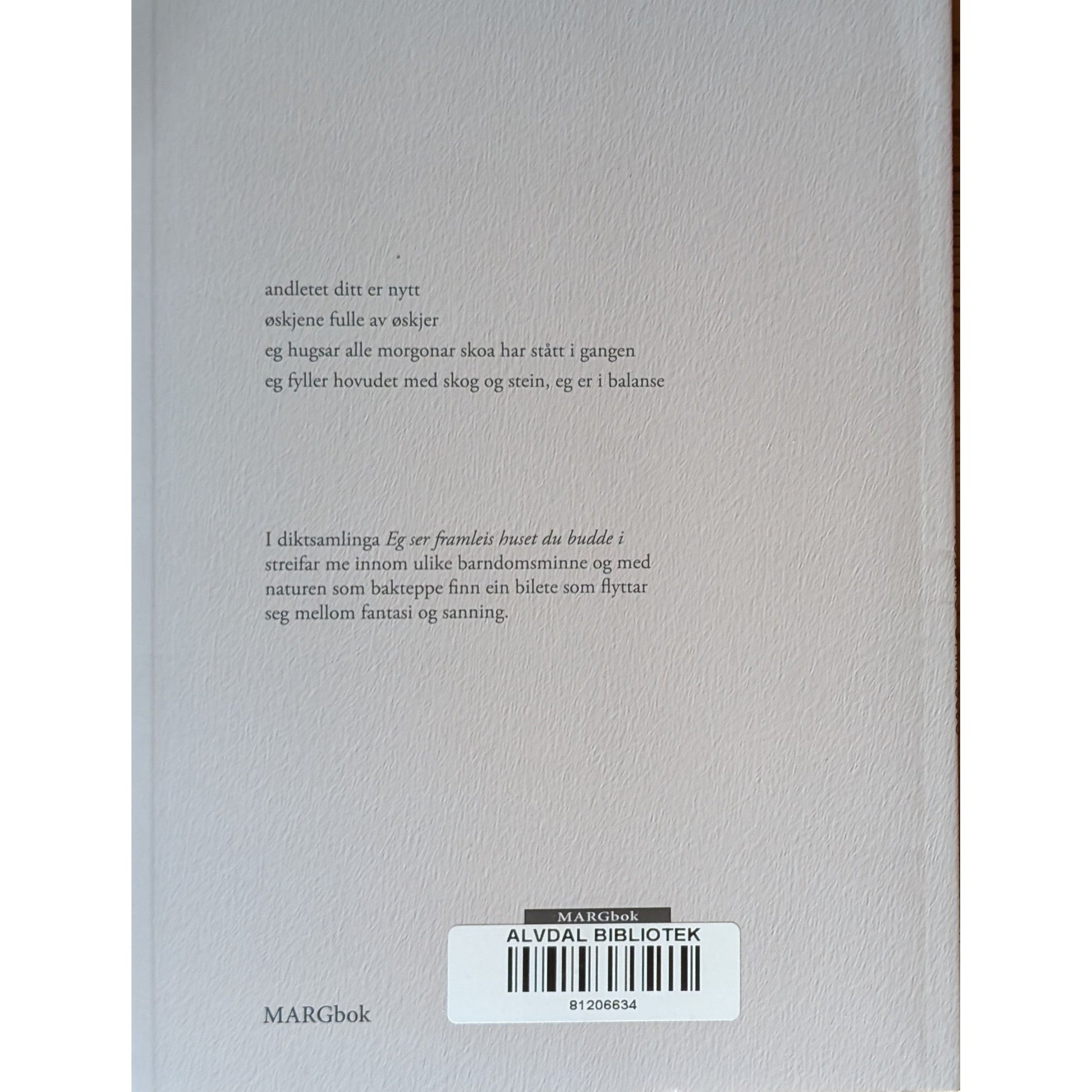 Eg ser framleis huset du budde i. Brukt poesibok av Roberto Garaguso