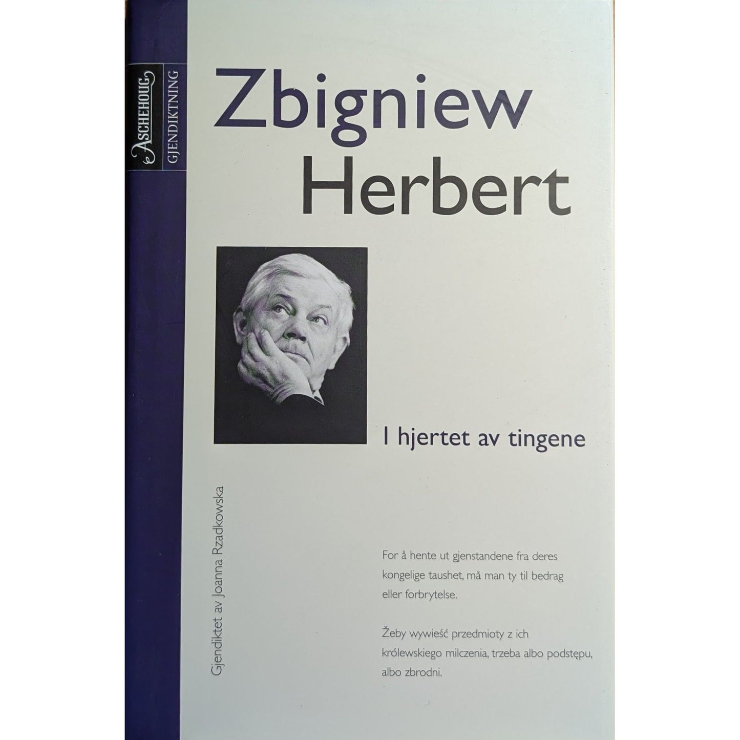 I hjertet av tingene. Brukte bøker av Zbigniew Herbert. Dikt