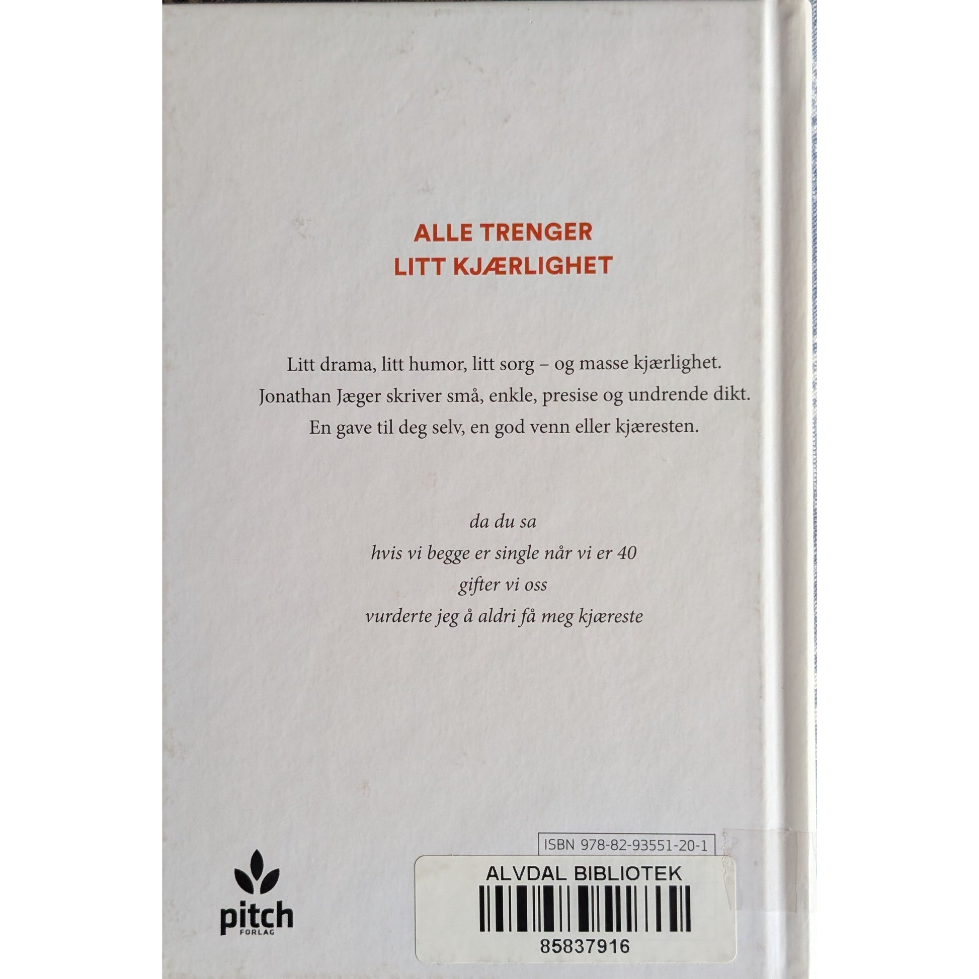 Ta meg med. Brukt bok av Jonathan Jæger. Dikt. Inventaret bokhandel