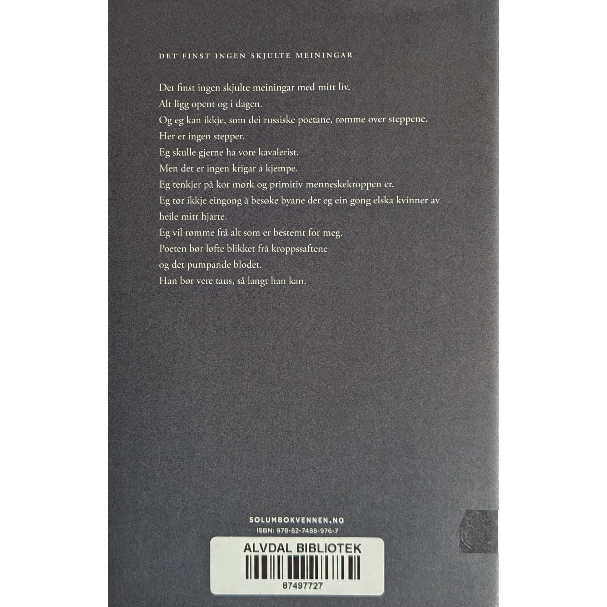 Høymolesong. Brukte bøker av Finn Øglænd. Inventaret bokhandel