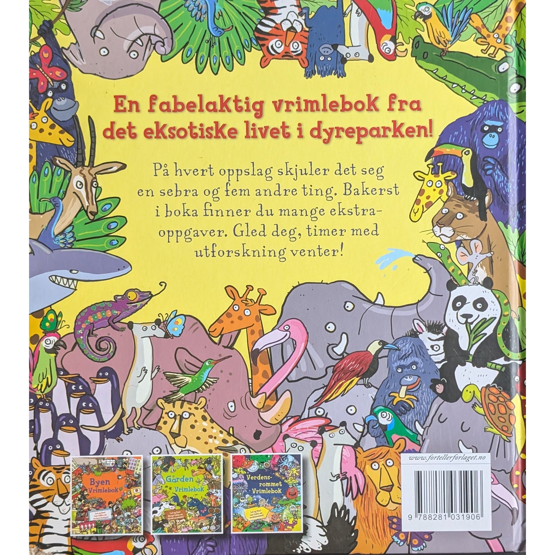 Dyreparken vrimlebok, brukte bøker. Inventaret bruktbokhandel