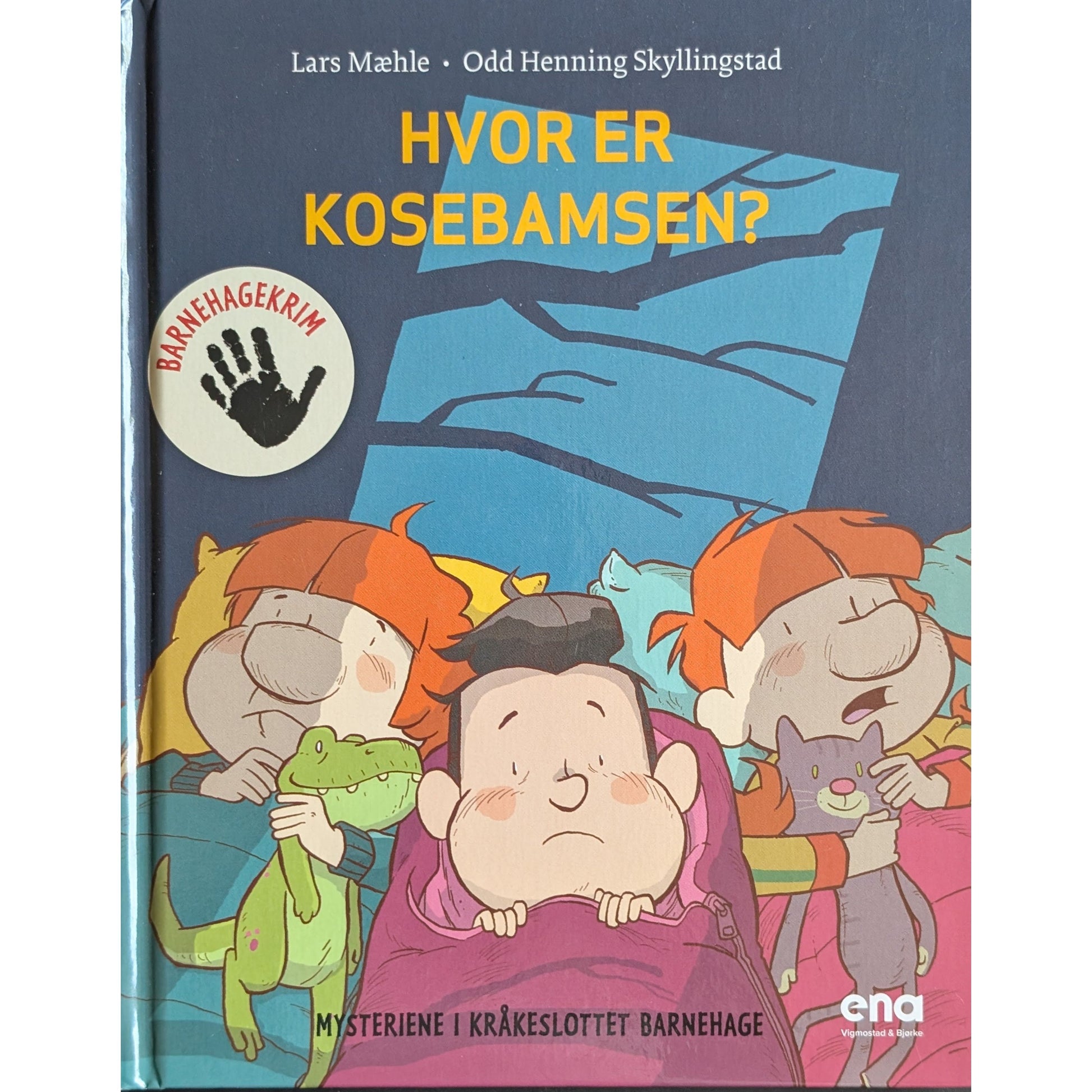 Mysteriene i Kråkeslottet barnehage - Hvor er kosebamsen? - brukte bøker av Lars Mæhle