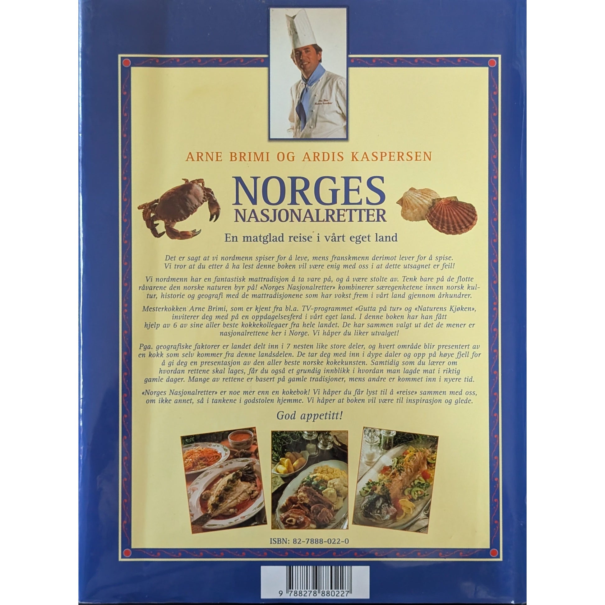 Norges nasjonalretter. Brukt kokebok av Arne Brimi og Ardis Kaspersen