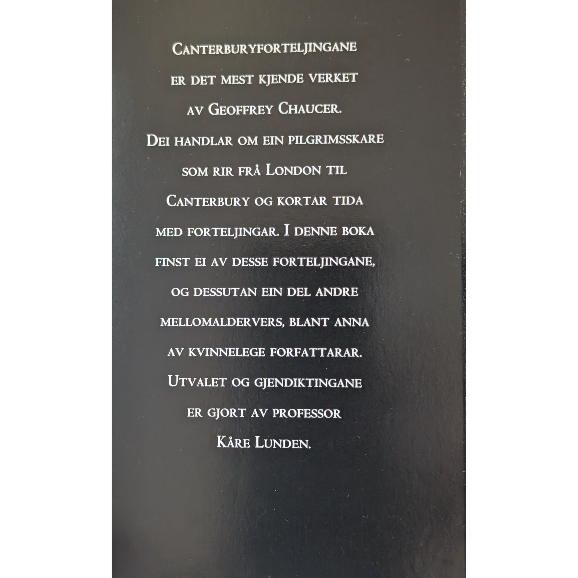 Den vakre snikkarkona og andre mellomaldervers. Geoffrey Chaucer. Brukt bok