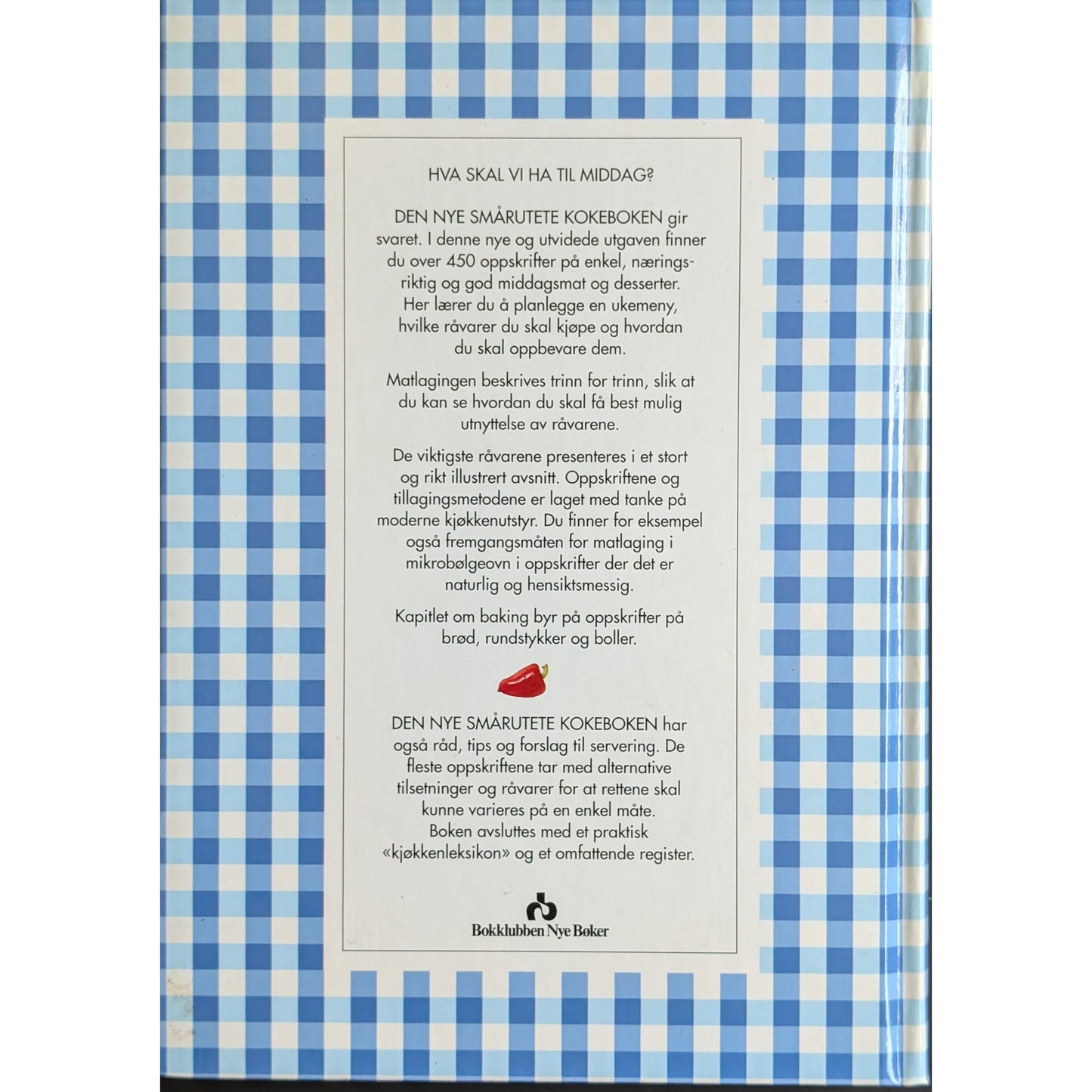 Den nye smårutete kokeboken. Brukt kokebok av Ingrid Espelid Hovig