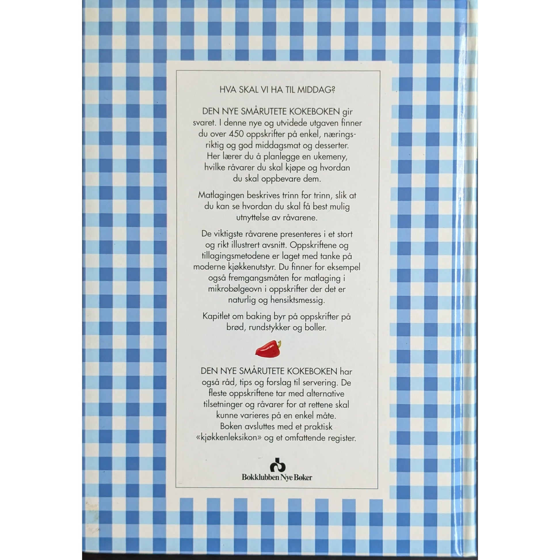 Den nye smårutete kokeboken. Brukt kokebok av Ingrid Espelid Hovig