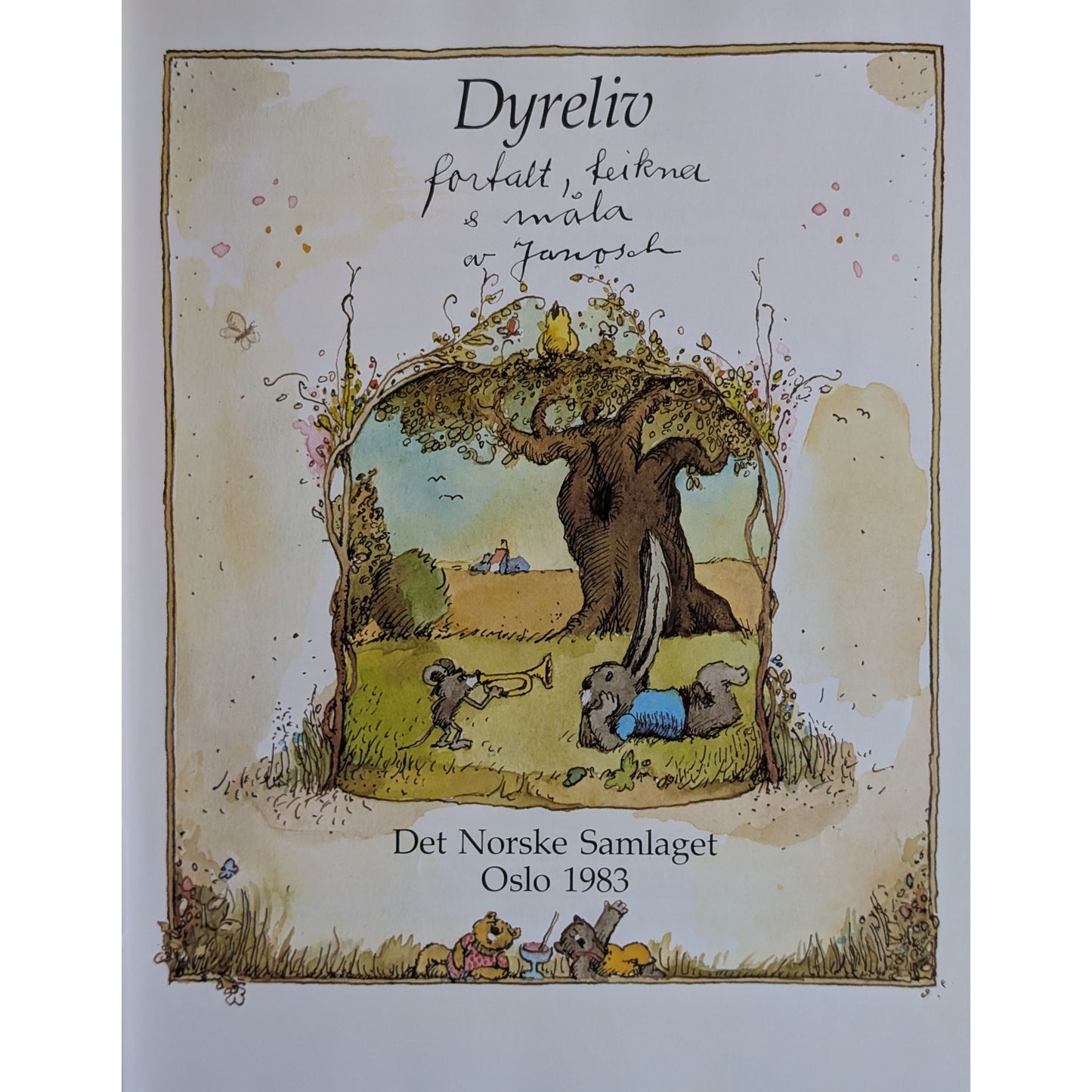 Dyreliv, brukte bøker på nynorsk av Janosch. Inventaret bruktbokhandel