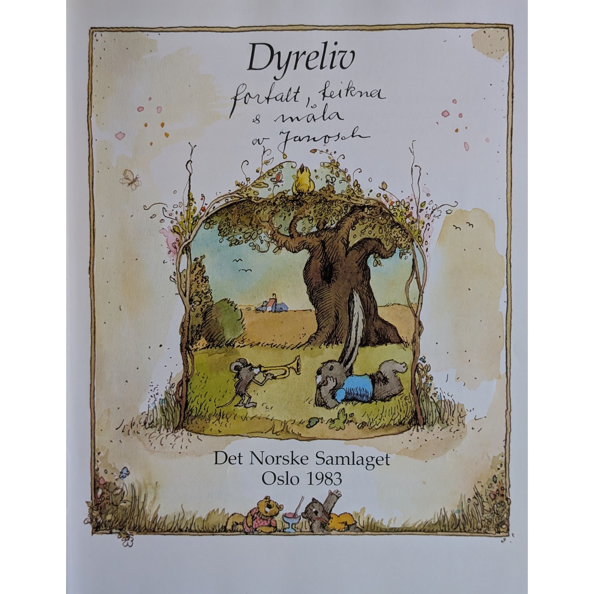 Dyreliv, brukte bøker på nynorsk av Janosch. Inventaret bruktbokhandel