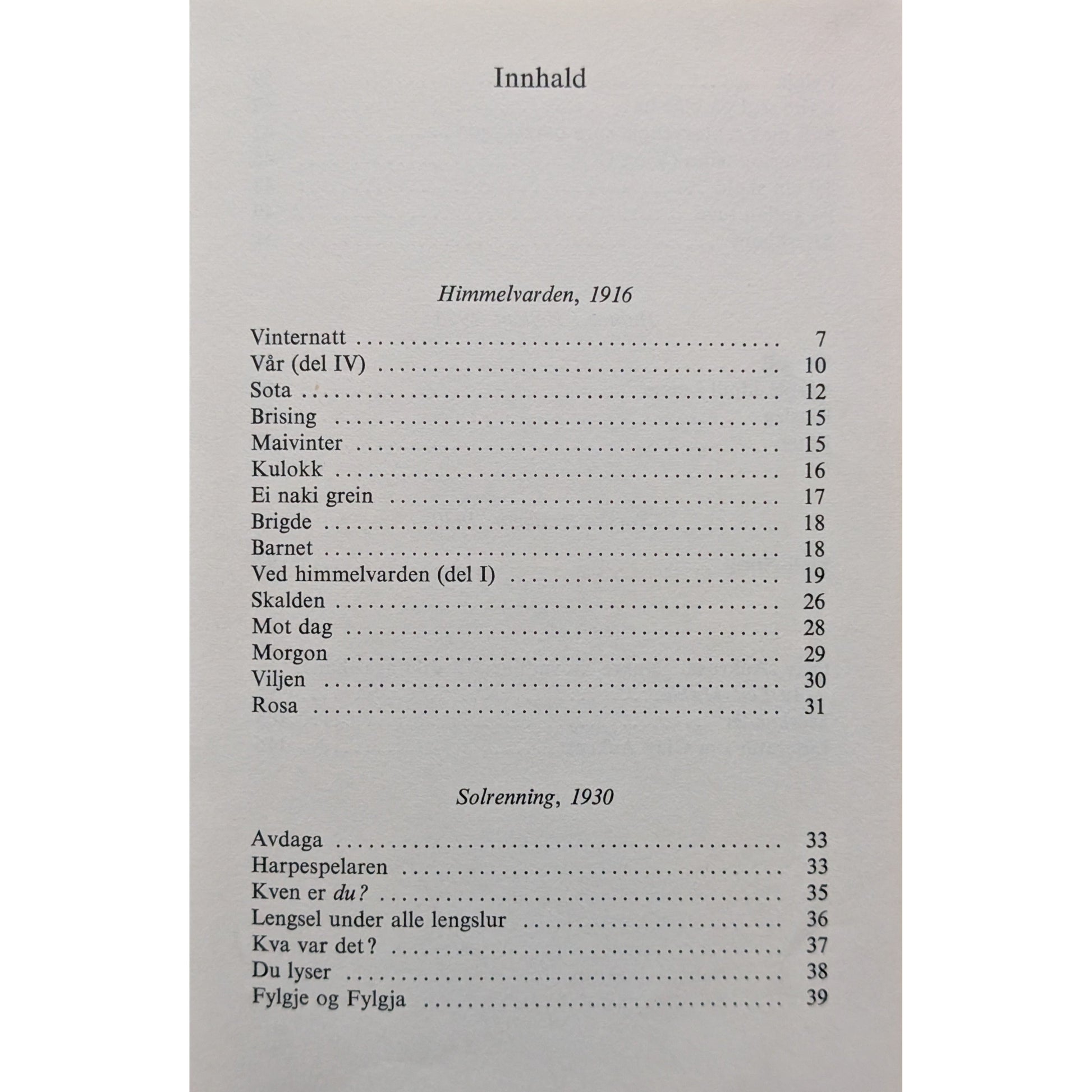 Dikt i utval. Olav Aukrust. Brukte bøker med dikt, poesi og lyrikk