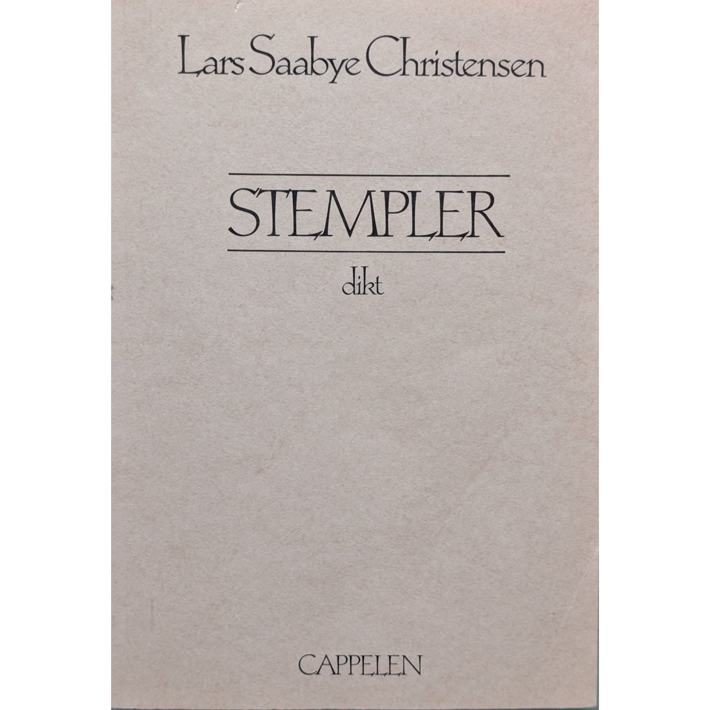 Stempler. Dikt. Brukte bøker av Lars Saabye Christensen. Bruktbokhandel