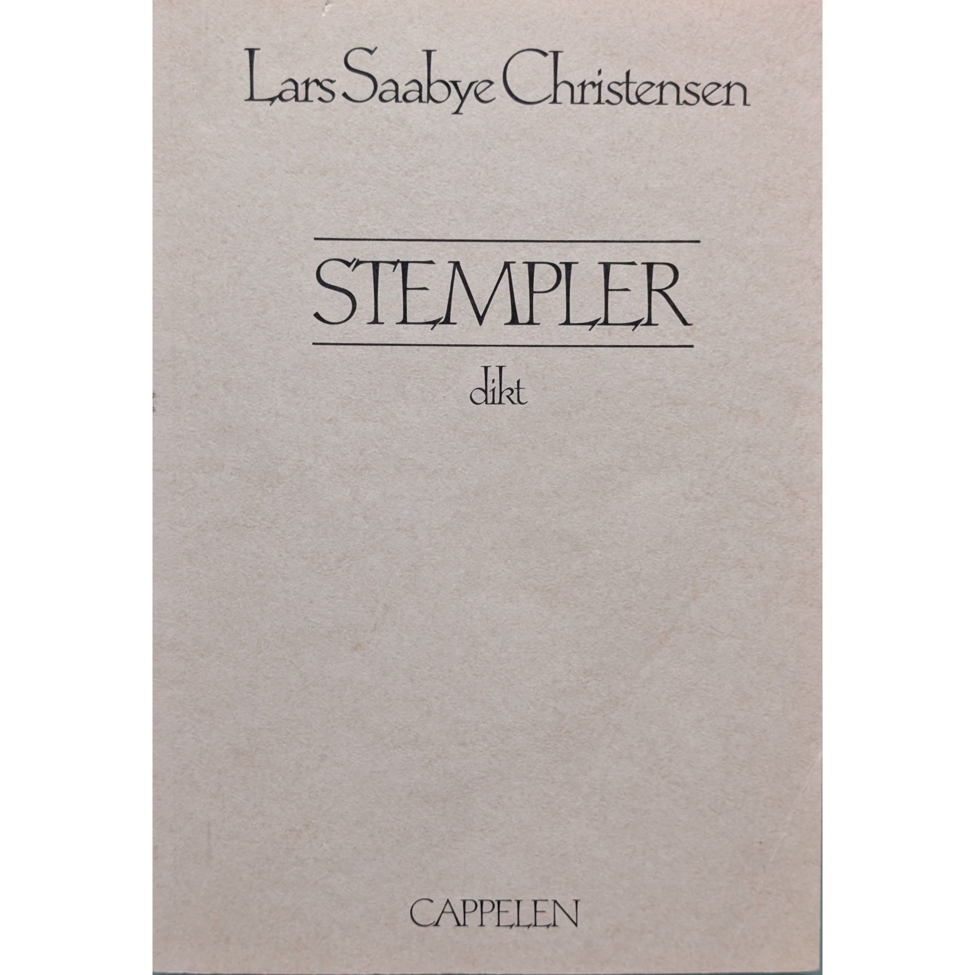 Stempler. Dikt. Brukte bøker av Lars Saabye Christensen. Bruktbokhandel