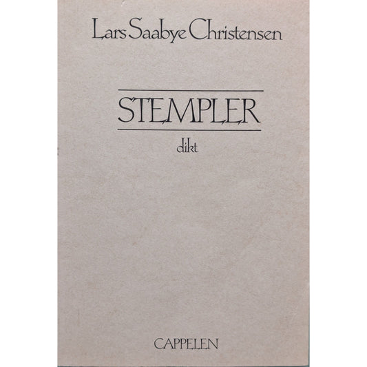 Stempler. Dikt. Brukte bøker av Lars Saabye Christensen. Bruktbokhandel