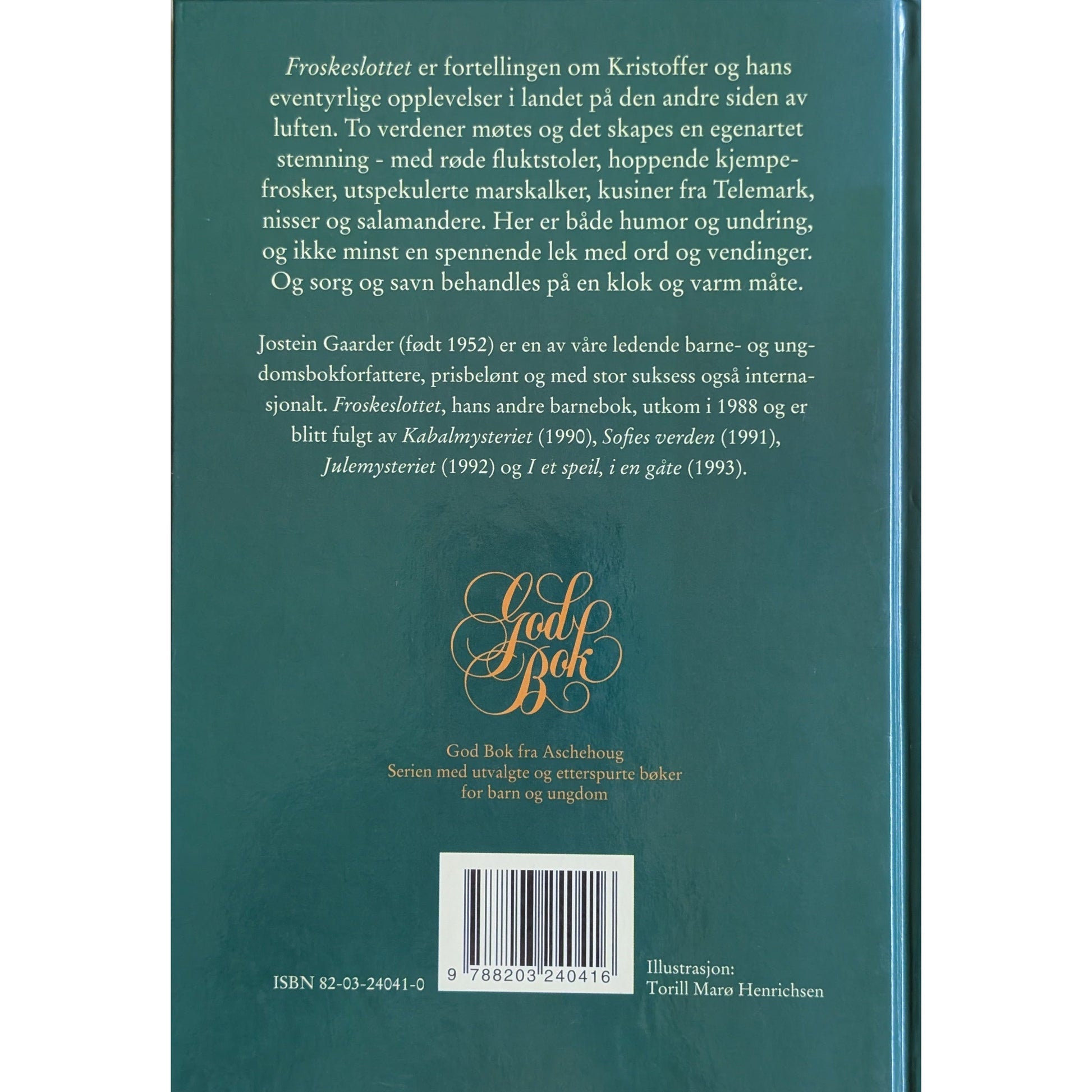 Froskeslottet, brukte bøker av Jostein Gaarder. Inventaret bruktbokhandel