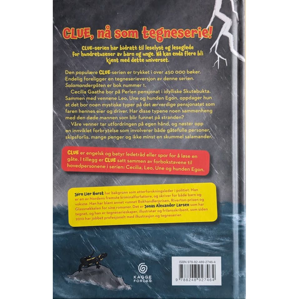 Salamandergåten, Tegneserie, Clueserien 1 Brukt bok av Jørn Lier Horst