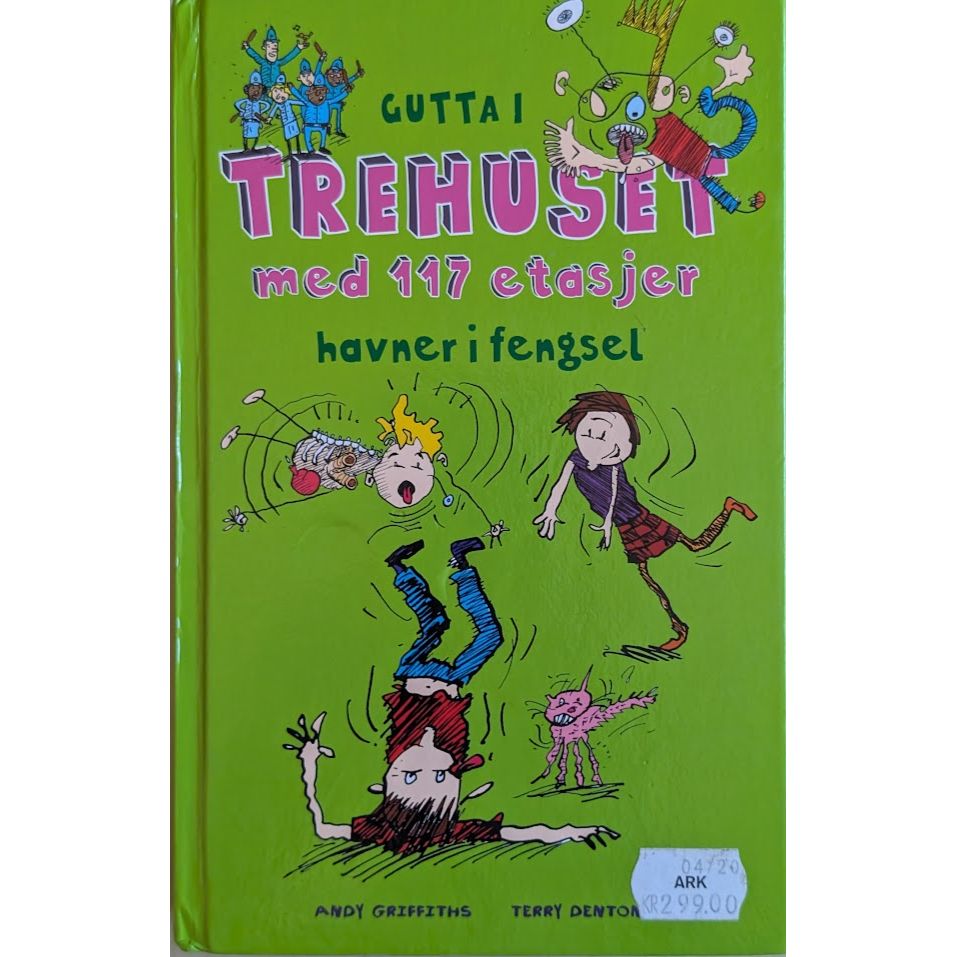 Gutta i trehuset med 117 etasjer, brukte bøker av Andy Griffiths.