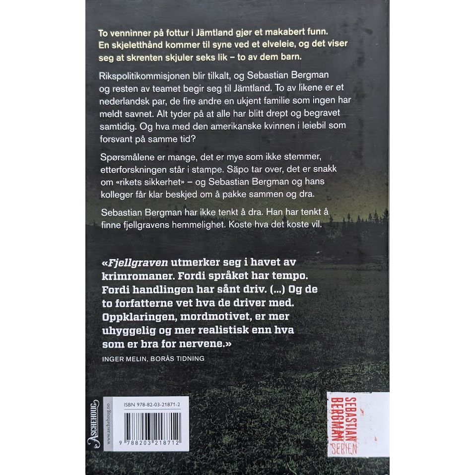 Fjellgraven. En Sebastian Bergman-krim (3). Brukte bøker av Hjort & Rosenfeldt