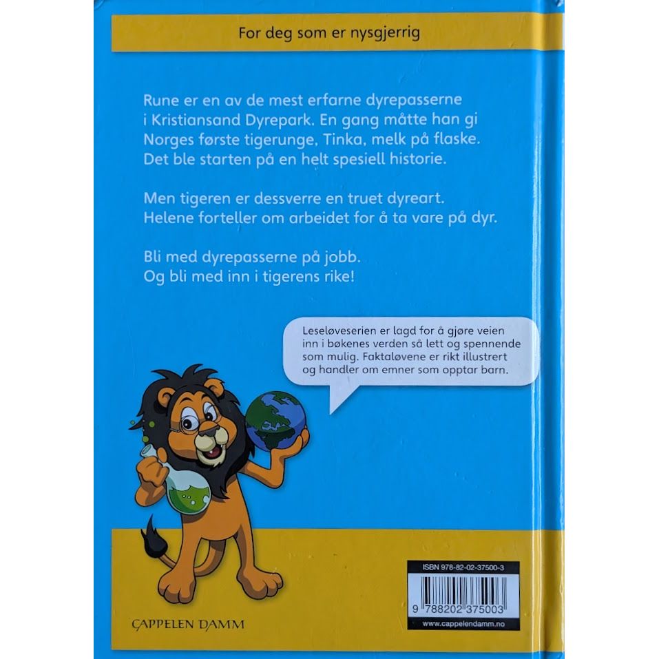 Dyrepasserne - Tiger! Brukt Faktaløvebok av Lars Mæhle. Bruktbokhandel