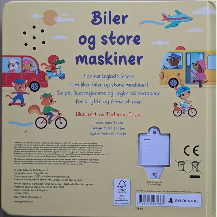 Trykk og lytt - Biler og store maskiner. Brukte bøker. Bruktbokhandel
