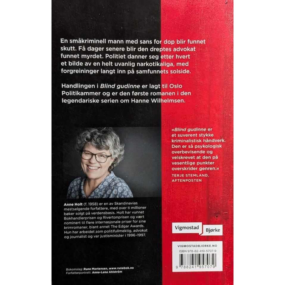 Hanne Wilhelmsen 1 - Blind Gudinne av Anne Holt. Bruktbokhandel