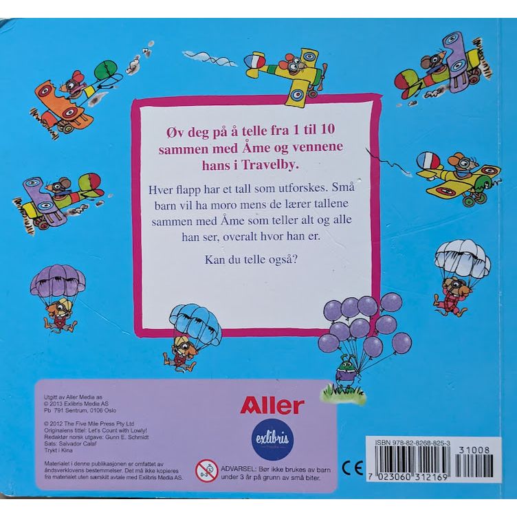 Åmes 1-2-3 tellebok, brukte bøker av Richard Scarry. Bruktbokhandel