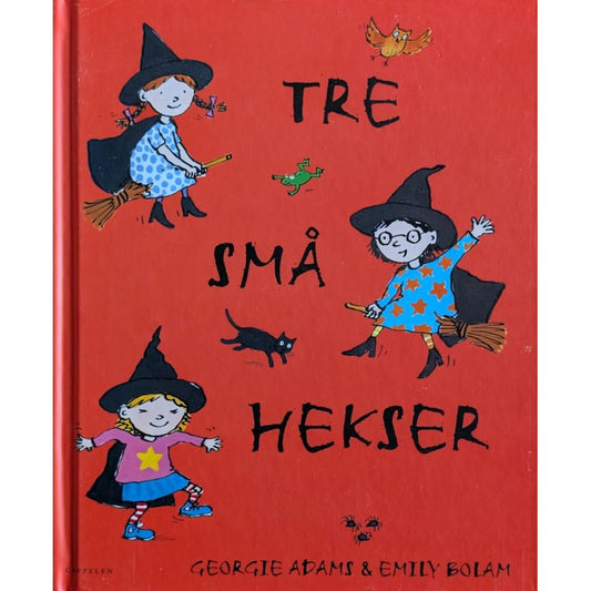 Tre små hekser, brukte bøker av Georgie Adams. Inventaret bruktbokhandel