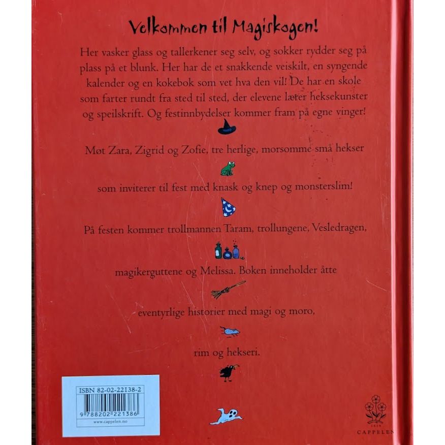 Tre små hekser, brukte bøker av Georgie Adams. Inventaret bruktbokhandel