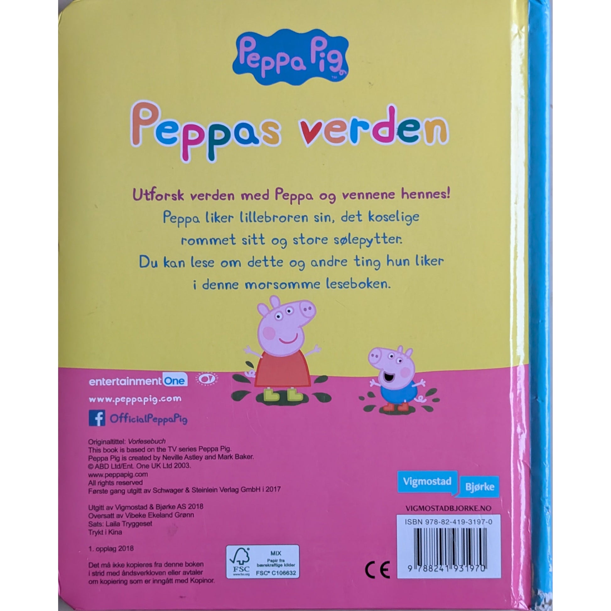 Peppa Pig - Peppas verden. Brukt kartonert bok hos Inventaret bokhandel