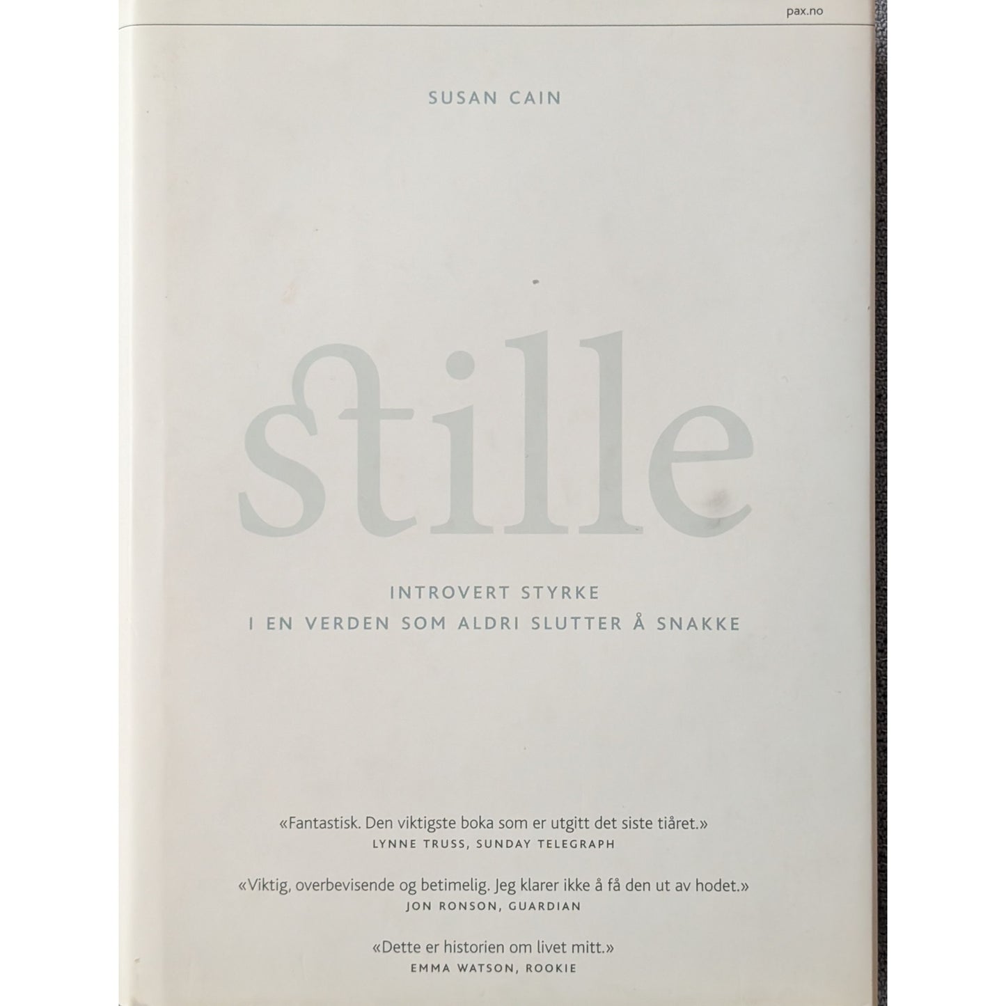Stille. Brukte bøker av Susan Cain. Introvert styrke i en verden som aldri slutter å snakke