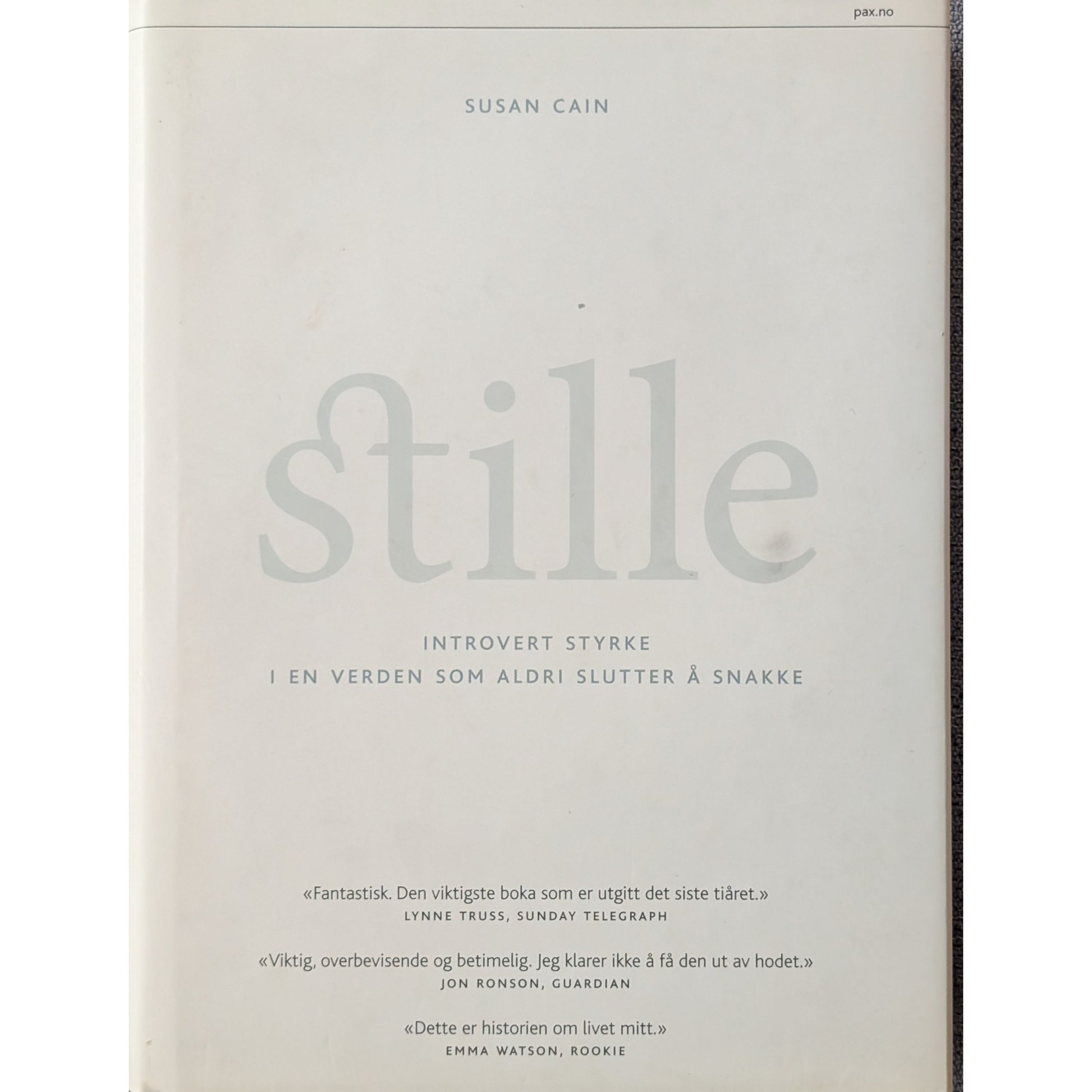 Stille. Brukte bøker av Susan Cain. Introvert styrke i en verden som aldri slutter å snakke