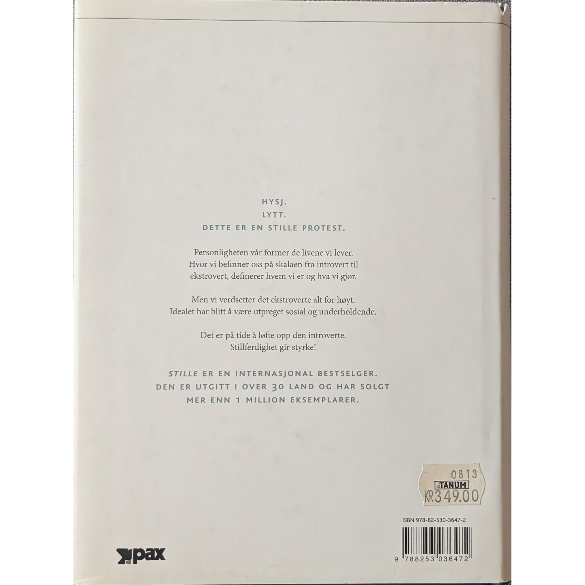 Stille. Brukte bøker av Susan Cain. Introvert styrke i en verden som aldri slutter å snakke