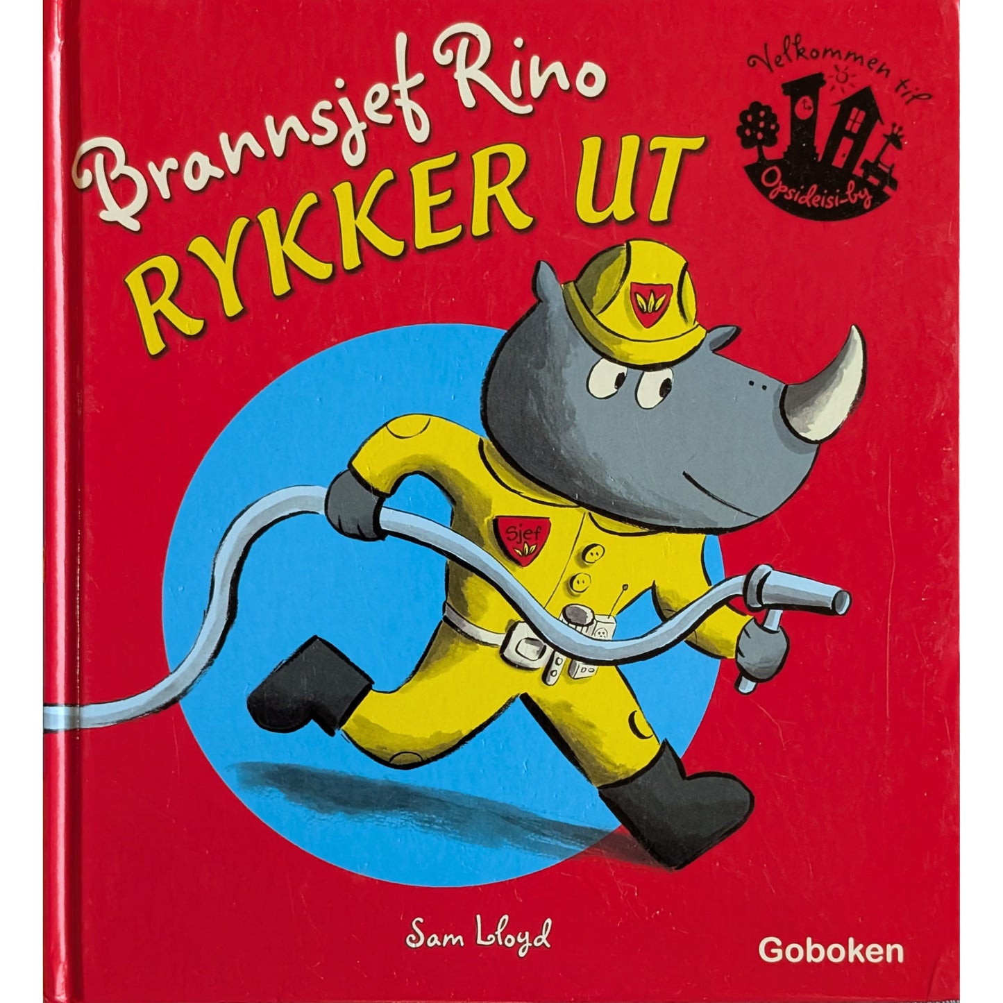 Brannsjef Rino rykker ut. Brukte barnebøker av Sam Lloyd hos Inventaret
