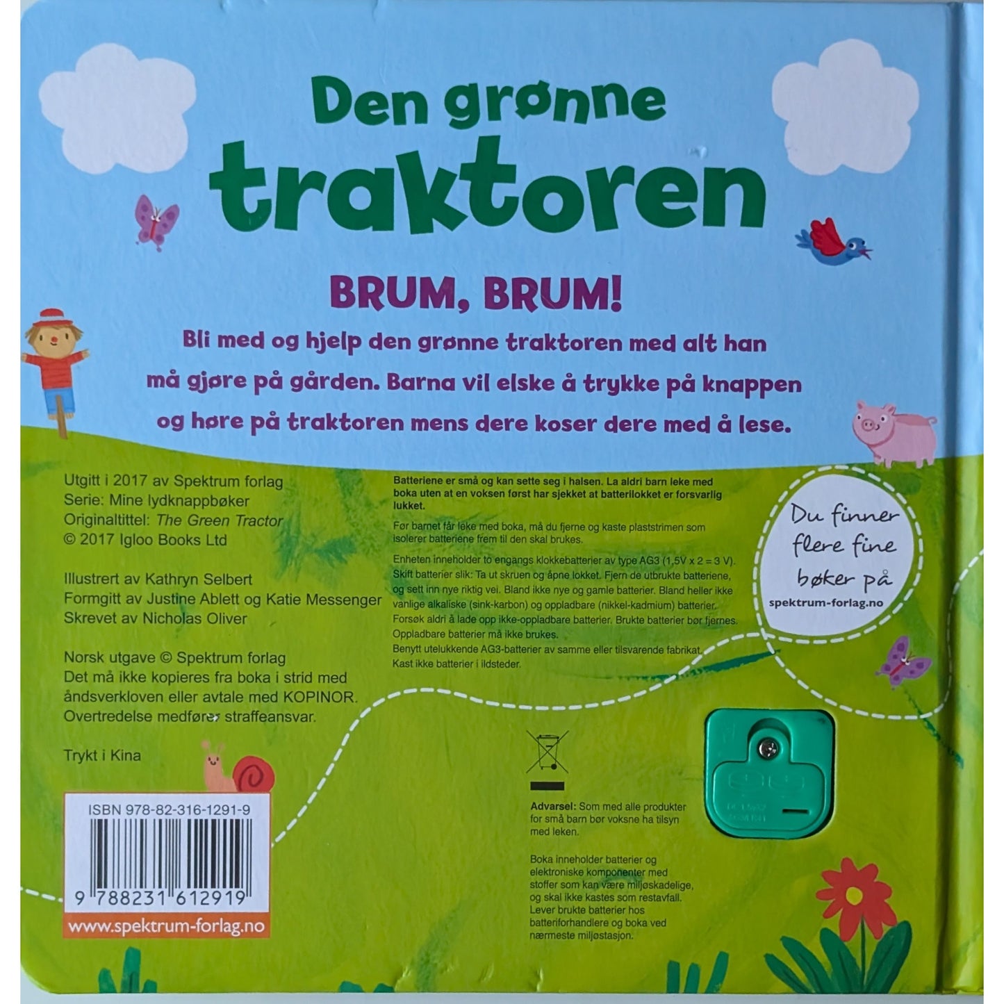 Den grønne traktoren. Brukte bøker med lyd. Inventaret bruktbokhandel