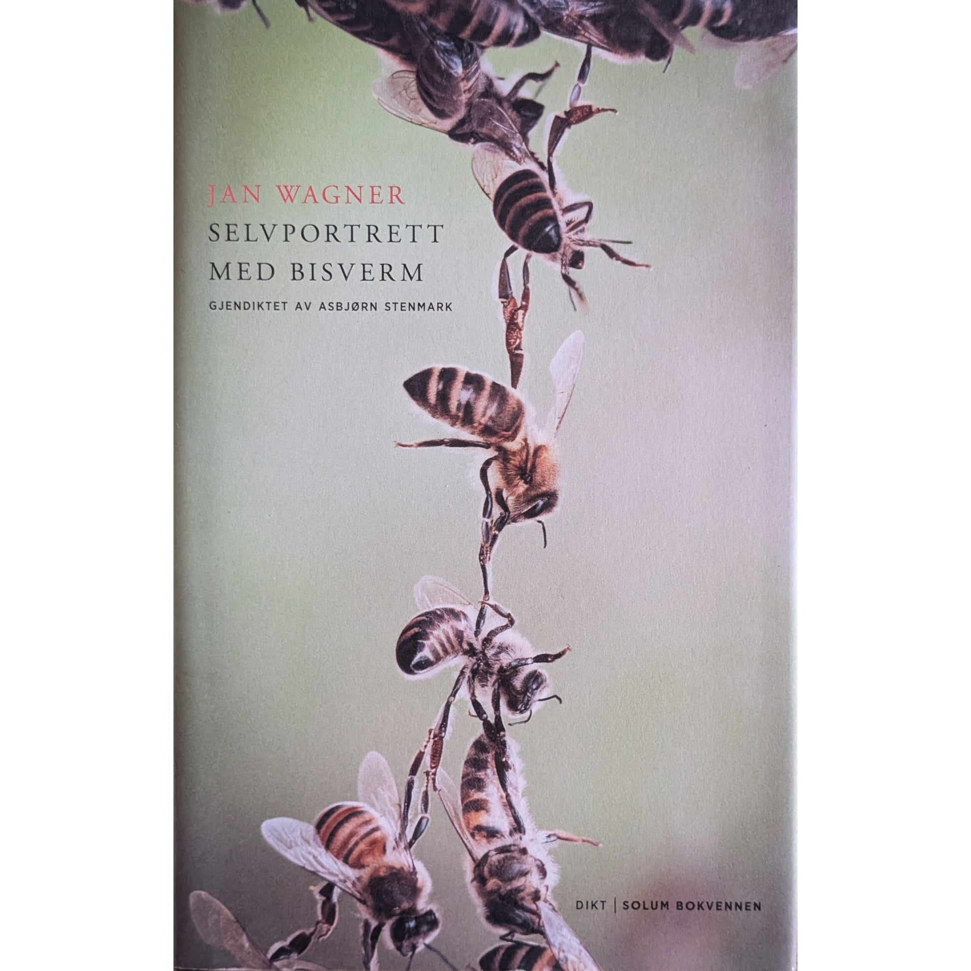 Selvportrett med bisverm . Brukte bøker av Jan Wagner. Dikt. Inventaret