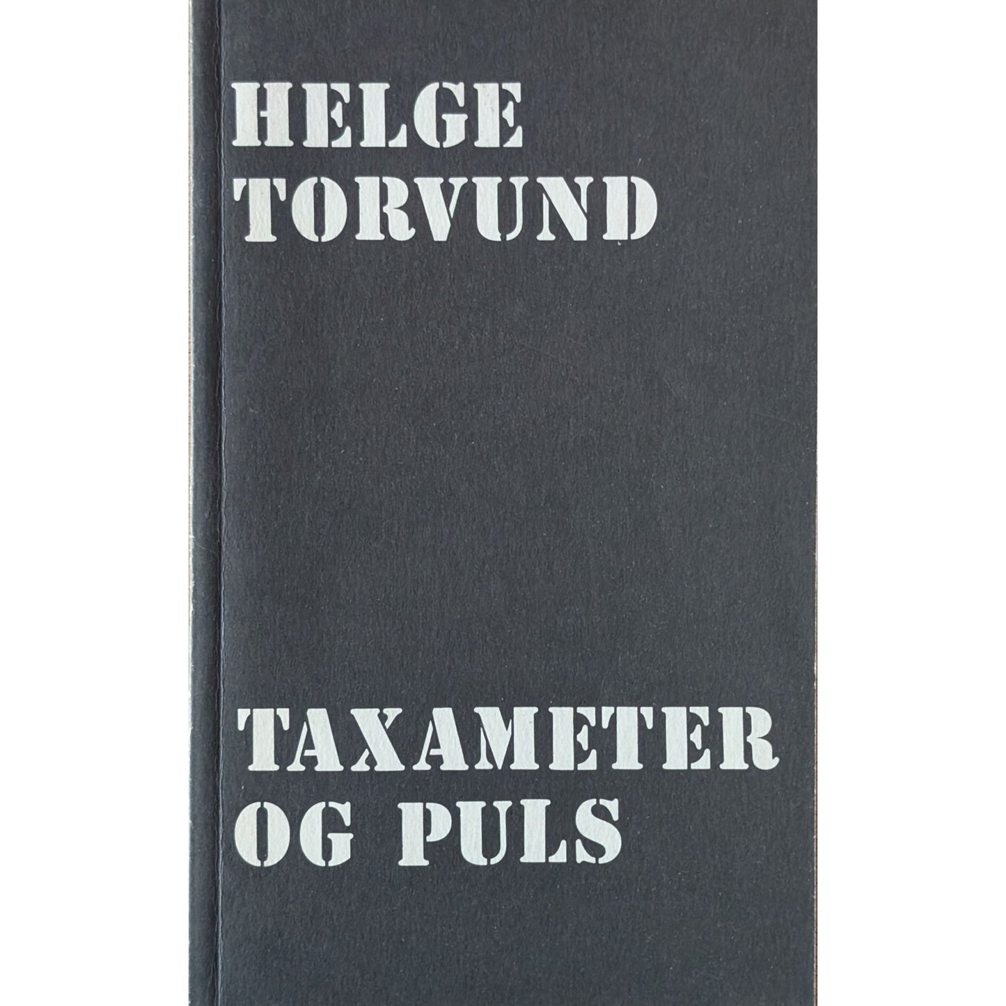 Taxameter og puls. Brukte bøker av Helge Torvund. Dikt.  Inventaret 