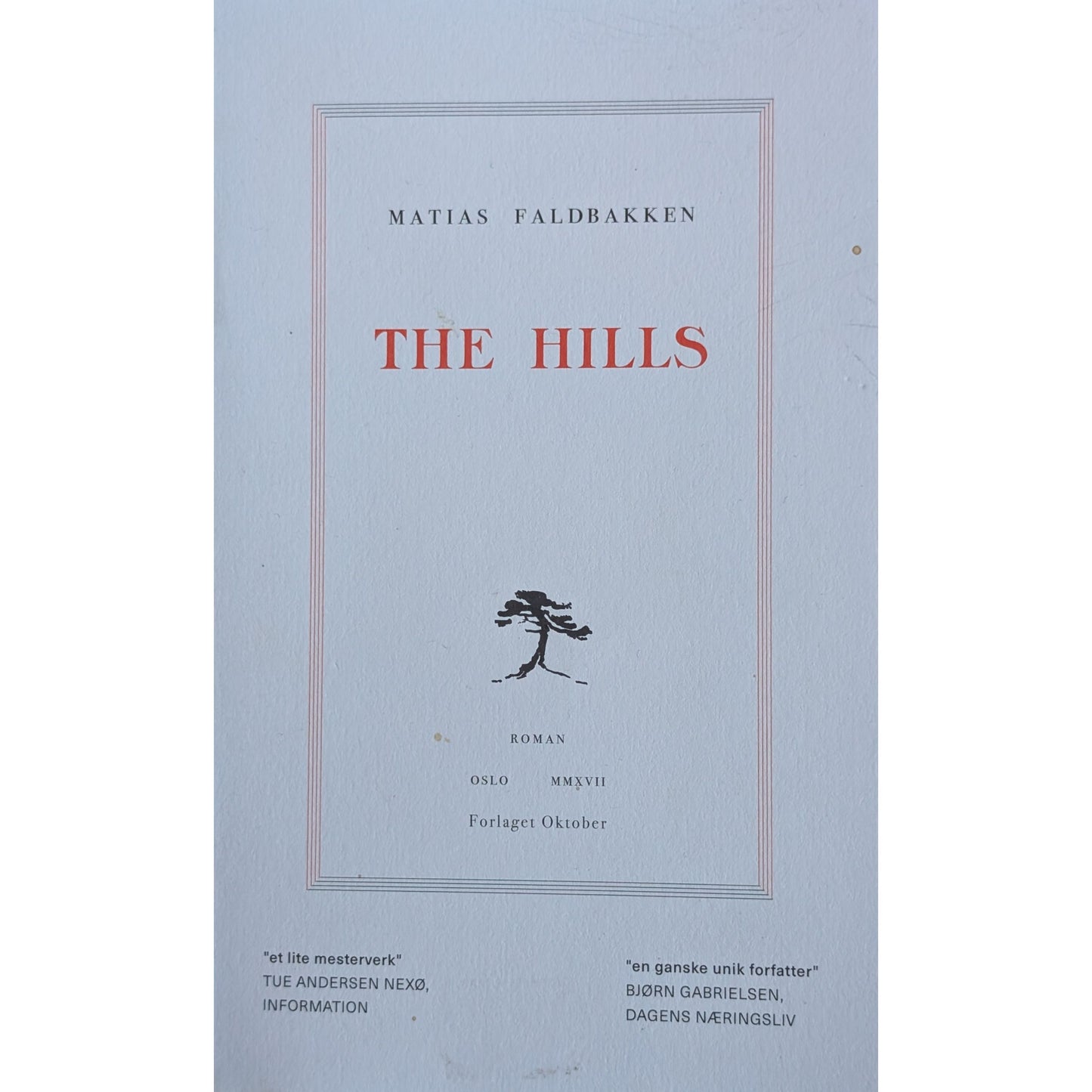 The Hills. Brukte bøker av Matias Faldbakken hos Inventaret