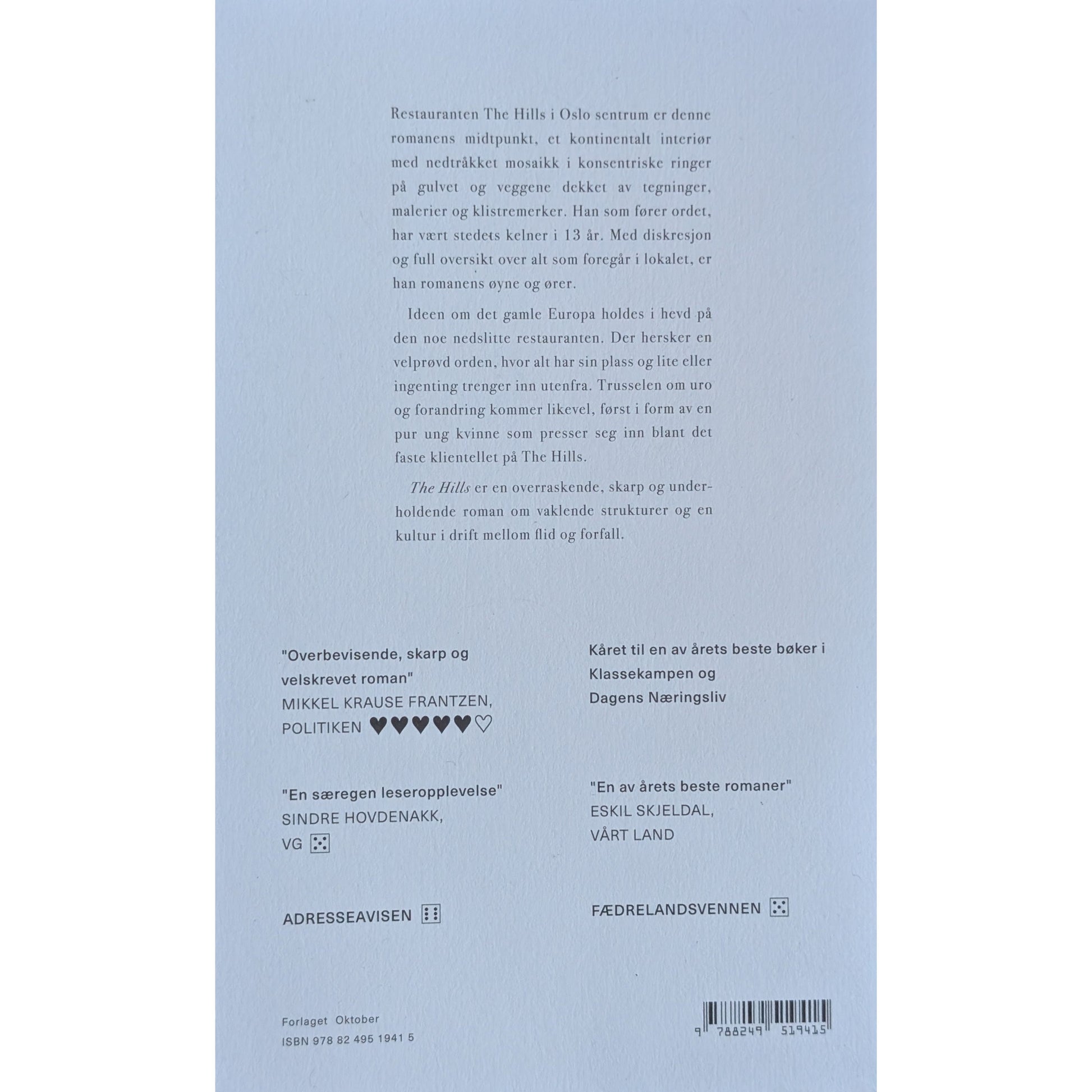 The Hills. Brukte bøker av Matias Faldbakken hos Inventaret