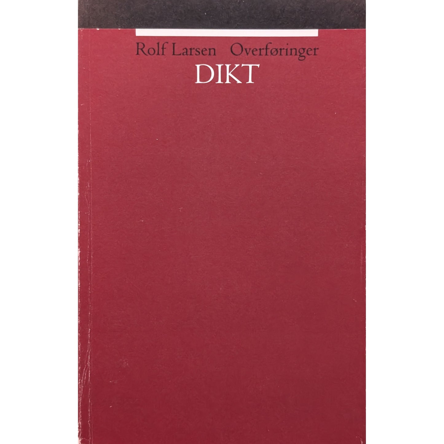 Overføringer. Dikt. Brukte bøker av Rolf Larsen. Inventaret bruktbokhandel