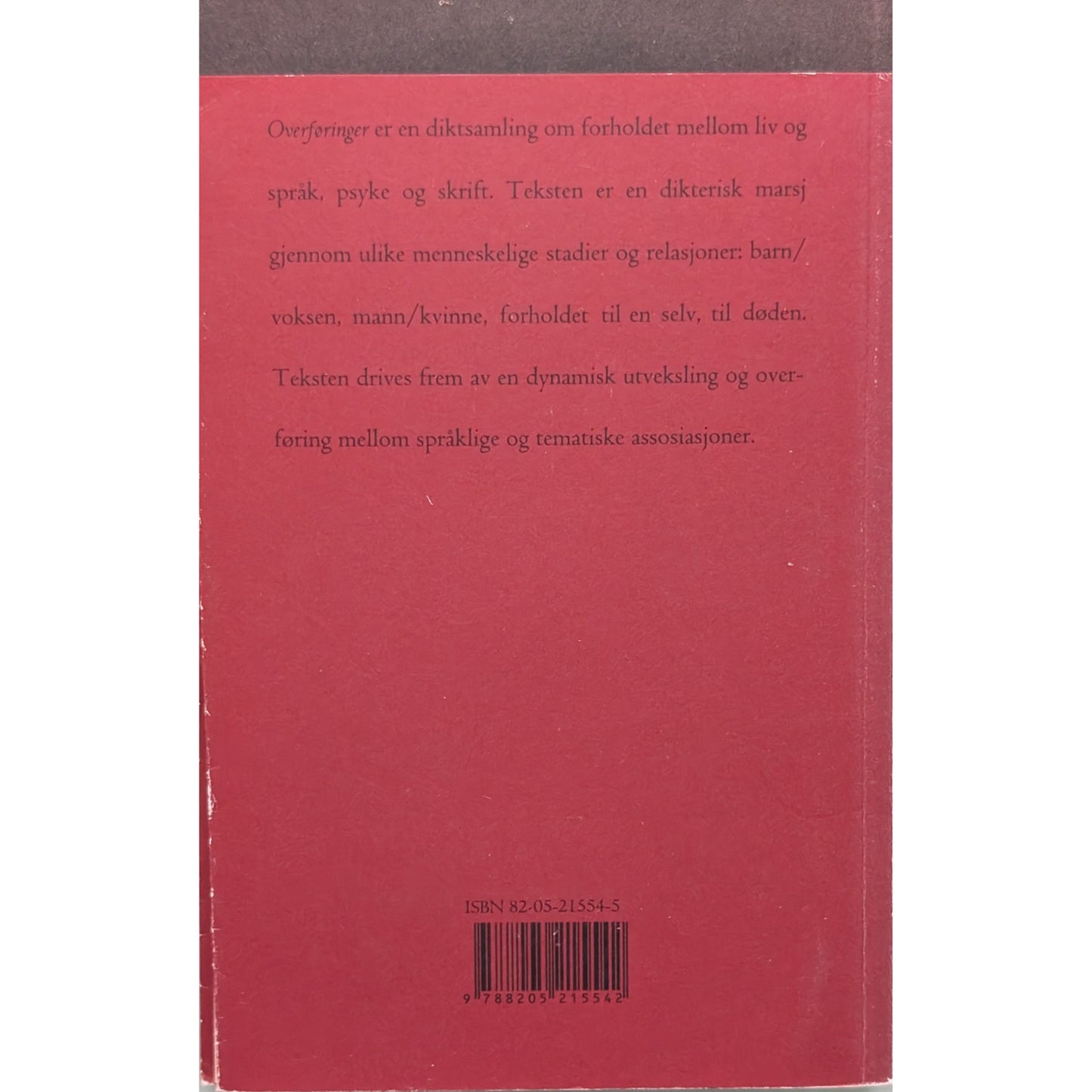 Overføringer. Dikt. Brukte bøker av Rolf Larsen. Inventaret bruktbokhandel