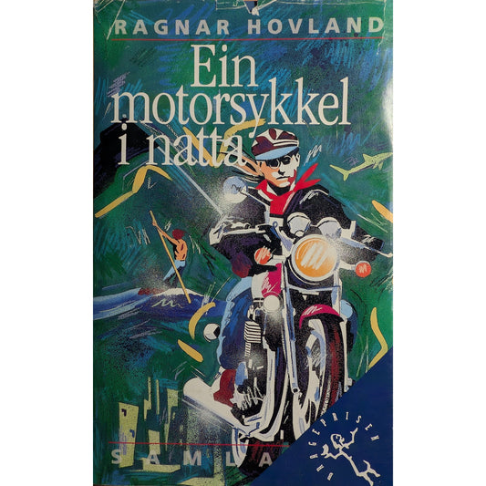 Ein motorsykkel i natta. Brukte bøker av Ragnar Hovland. Inventaret