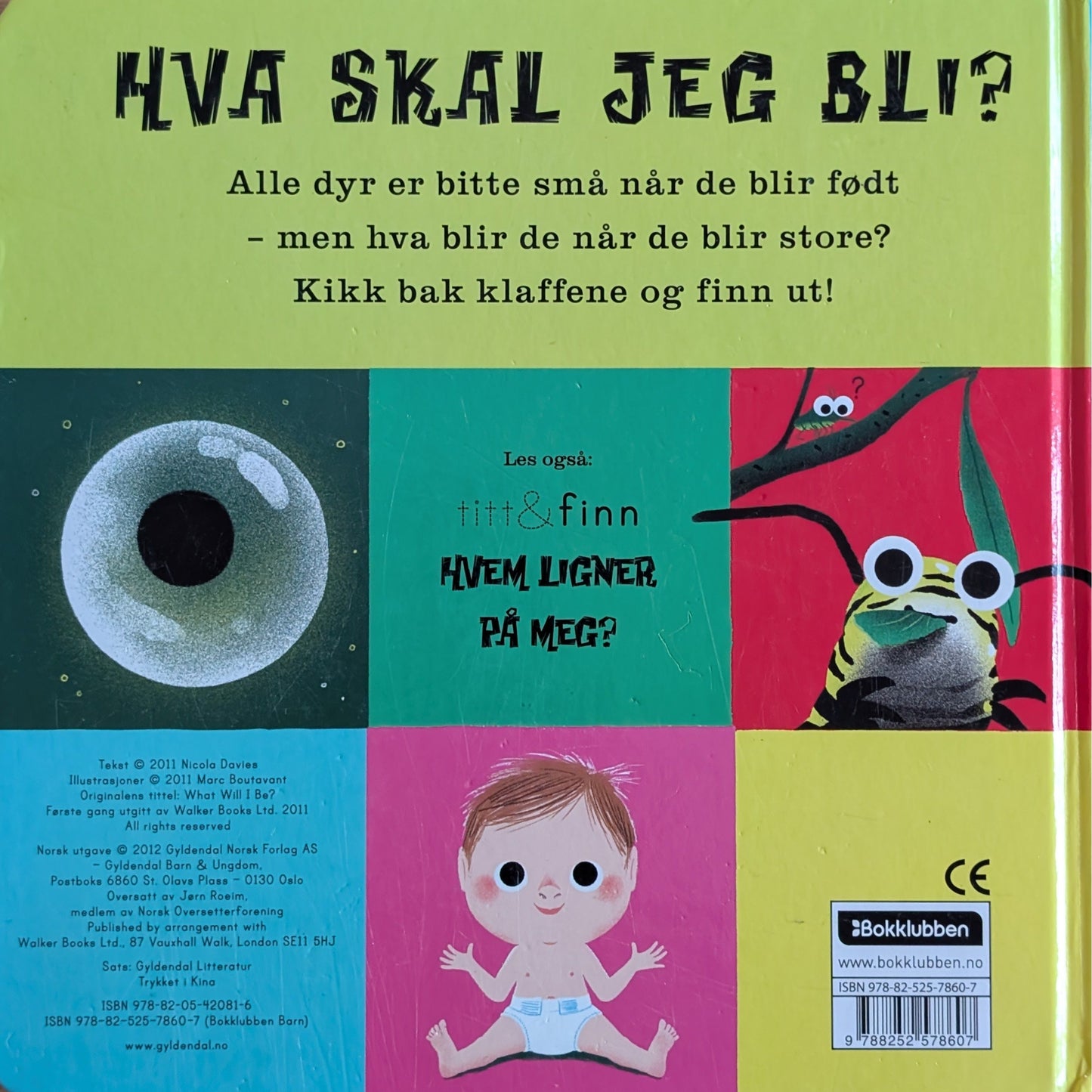 Hva skal jeg bli? Titt & Finn. Brukt klaffebok om dyr for de minste
