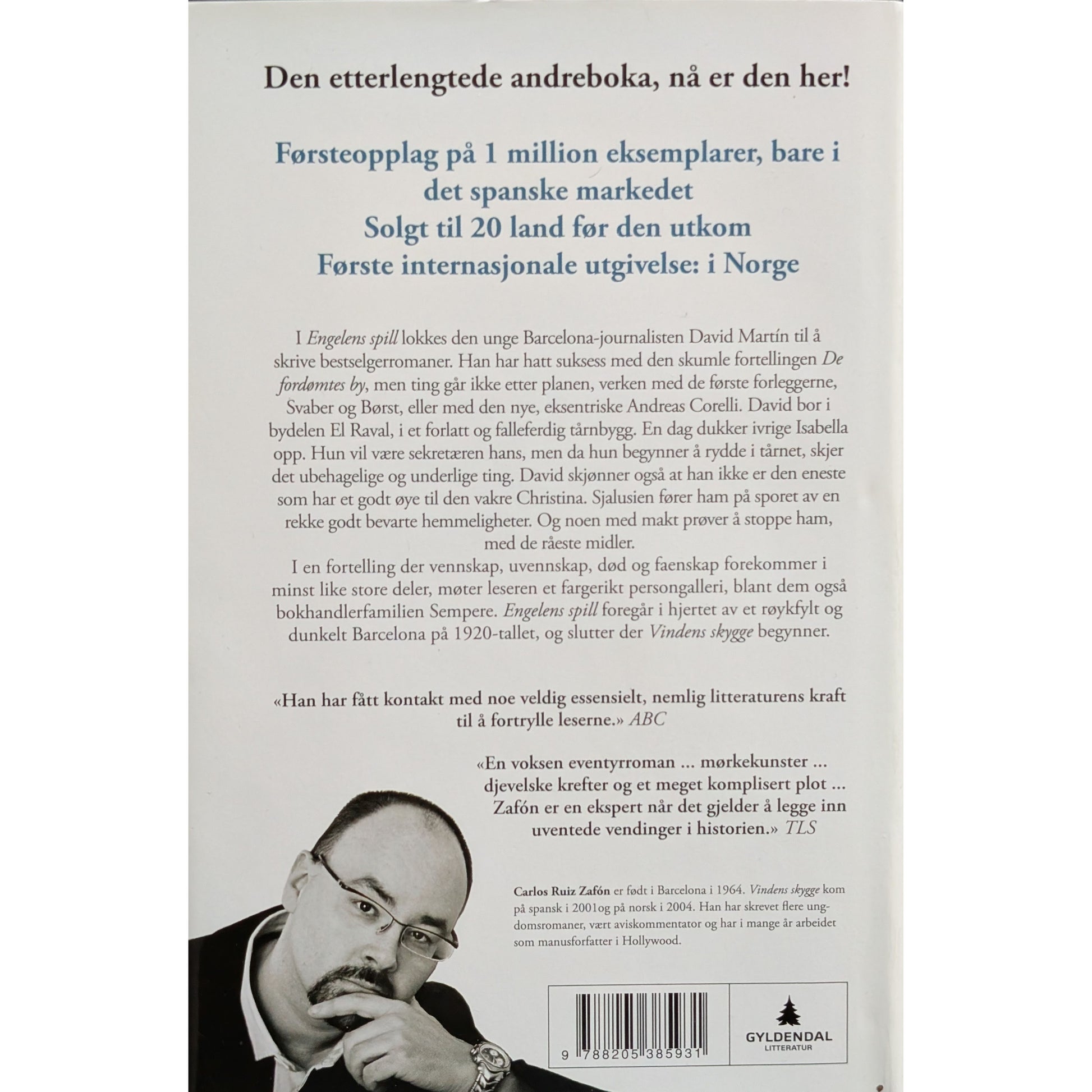 Engelens spill. Brukte bøker av Carlos Ruiz Zafón hos Inventaret